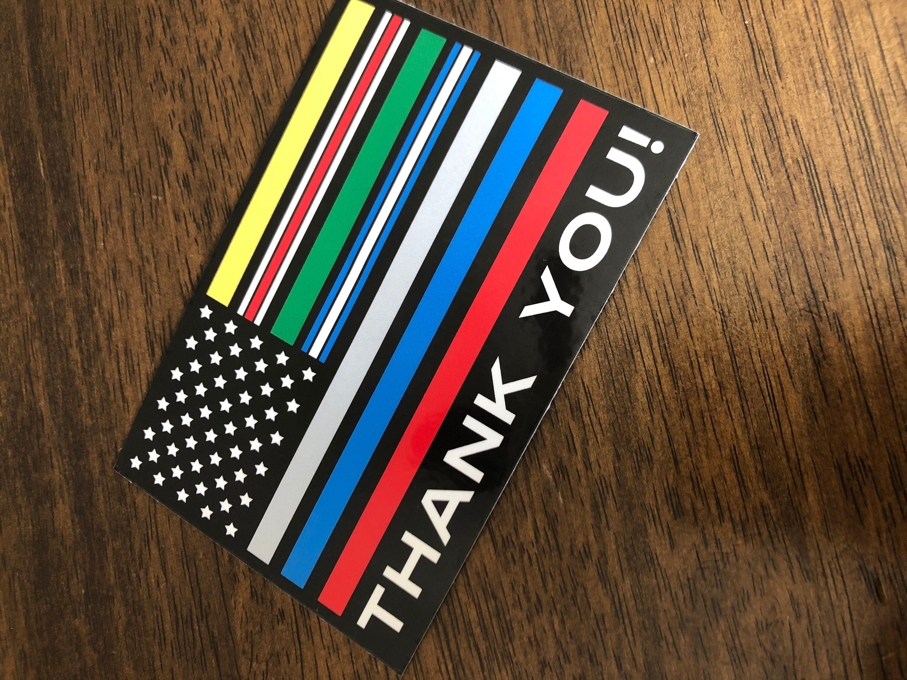 3" x 4.5+" Thank You! First Responder & Medical Car Decal/Sticker
