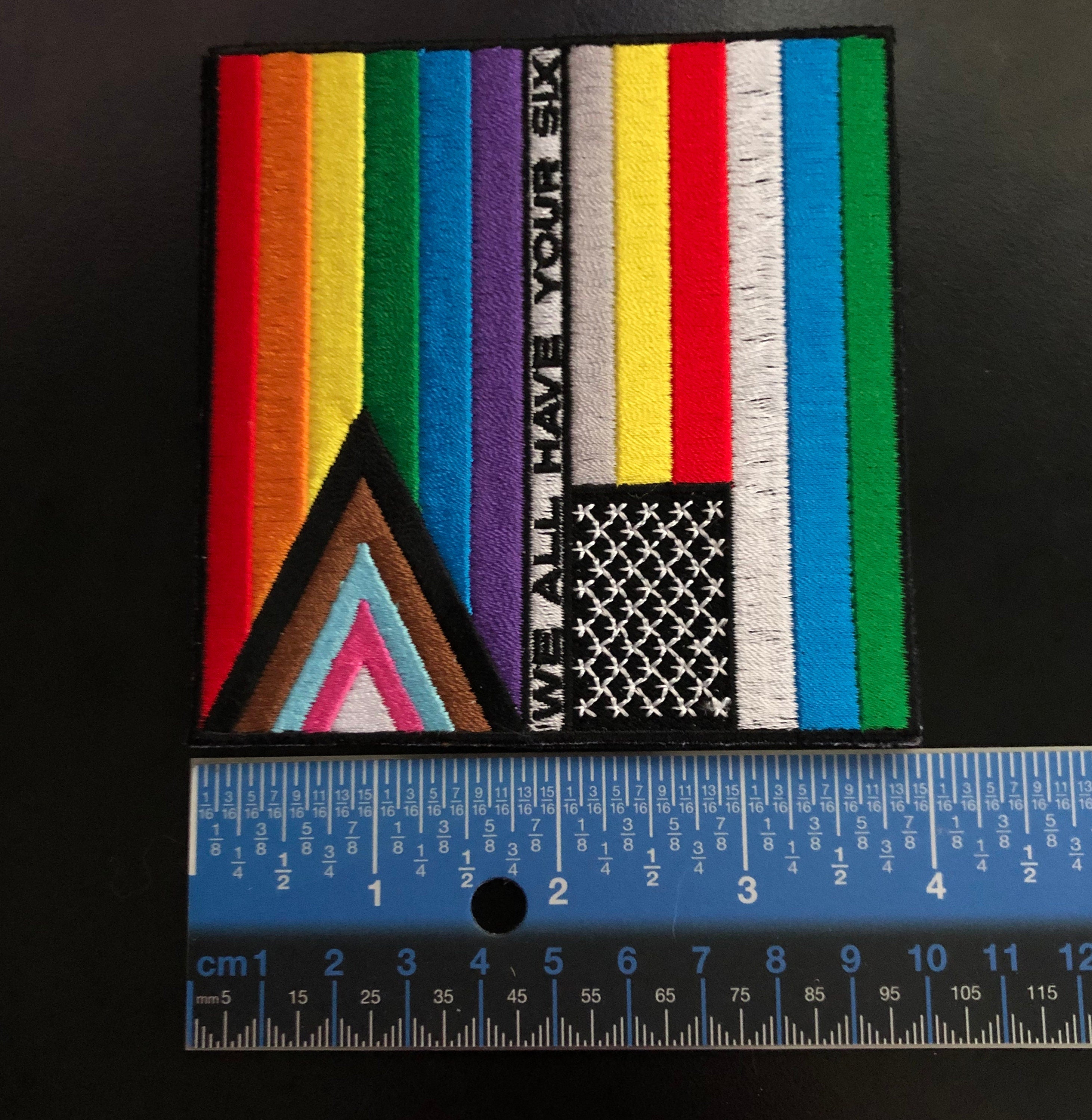 We ALL Have Your Six - 4" x 4" Embroidered Patch  (First Responder & LGBTQ+ MEGA Patch)