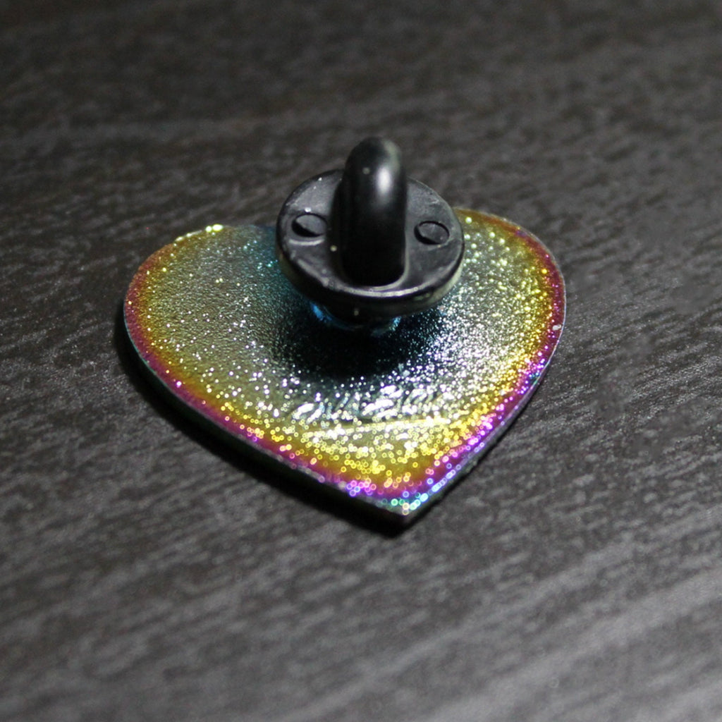 Rainbow Finished Equality Heart Lapel Pin