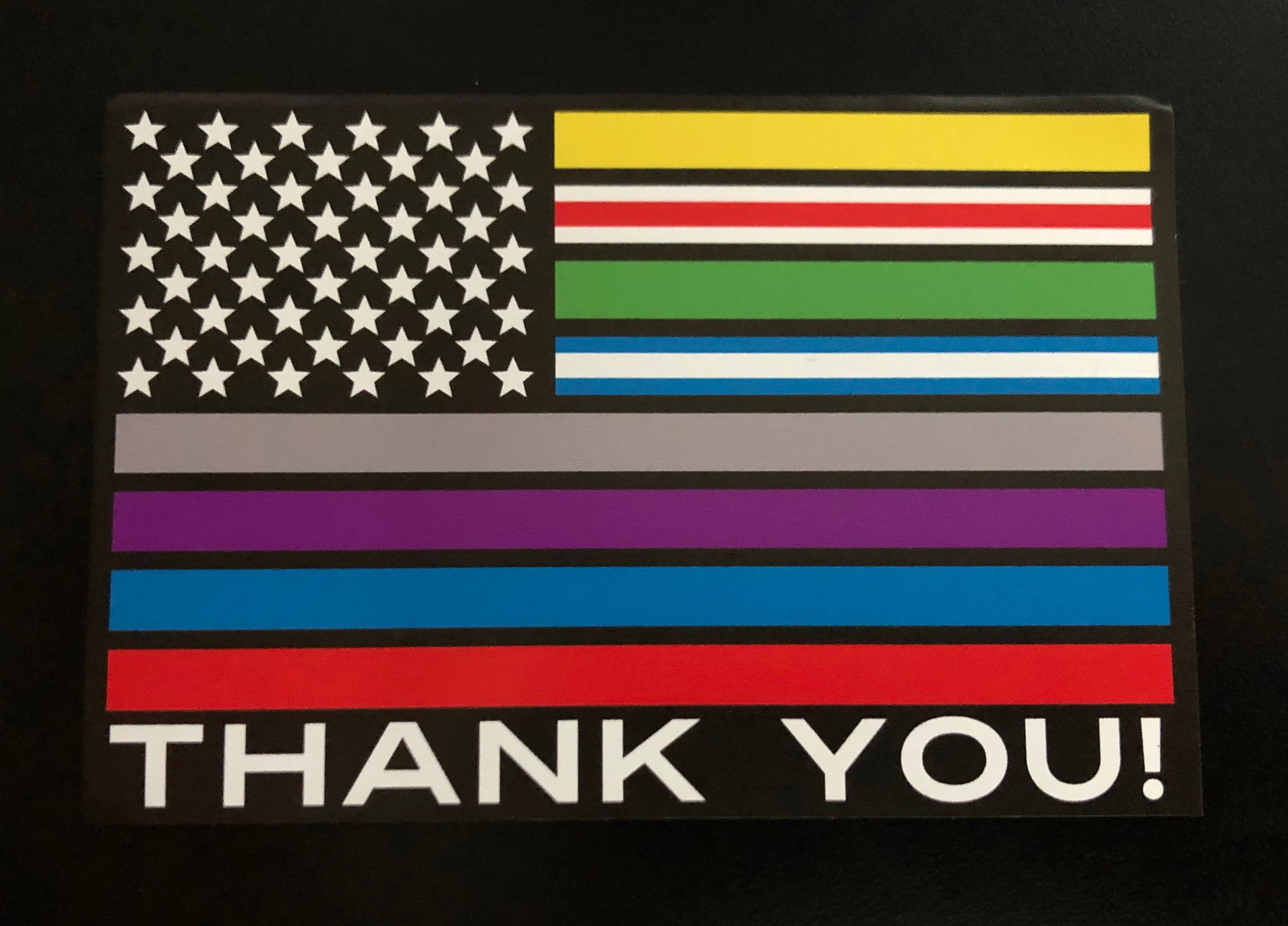 Thank You! First Responder & Medical Magnet - 4.5" x 3"