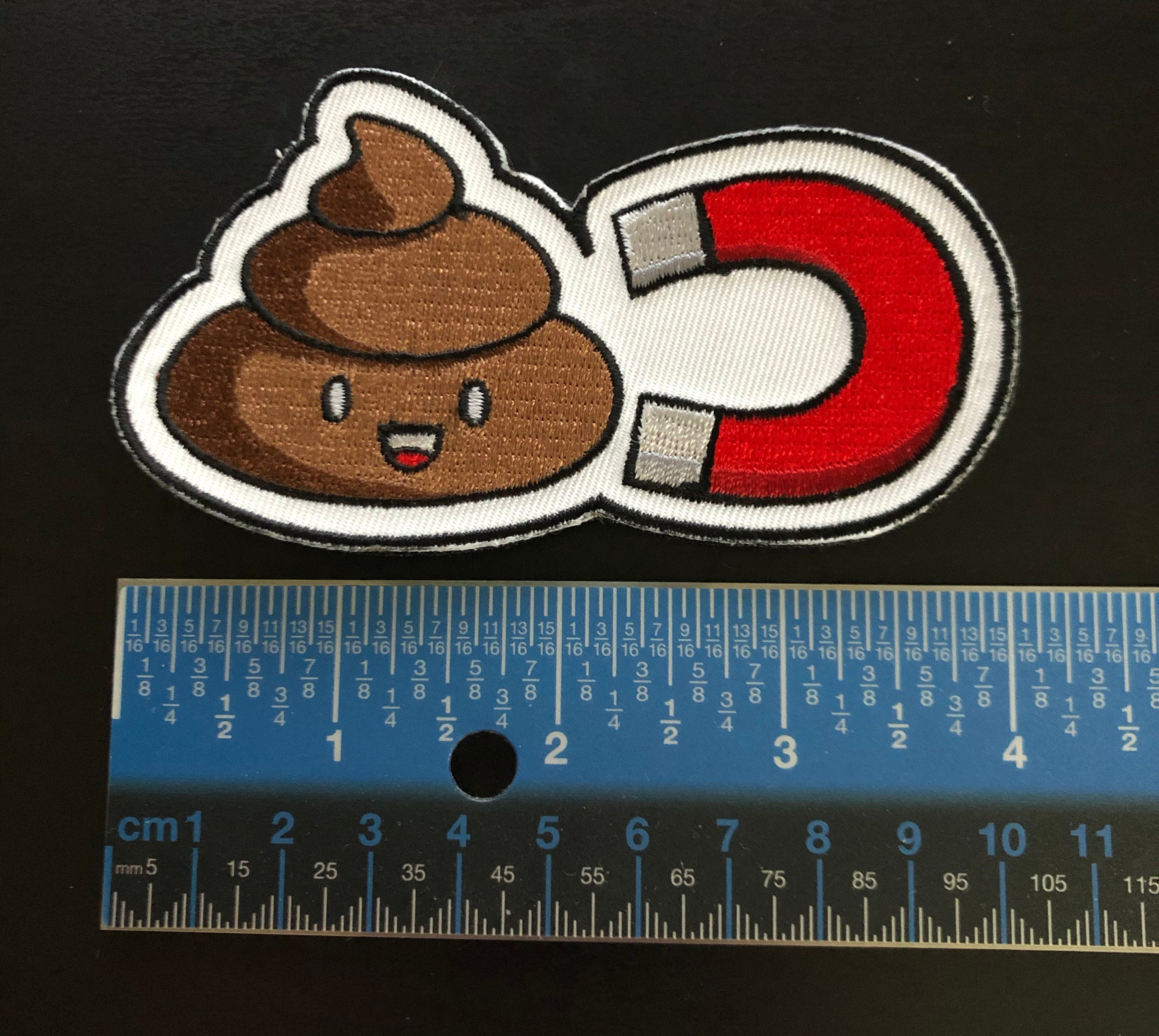 Poop Magnet 4" Wide - Embroidered Patches