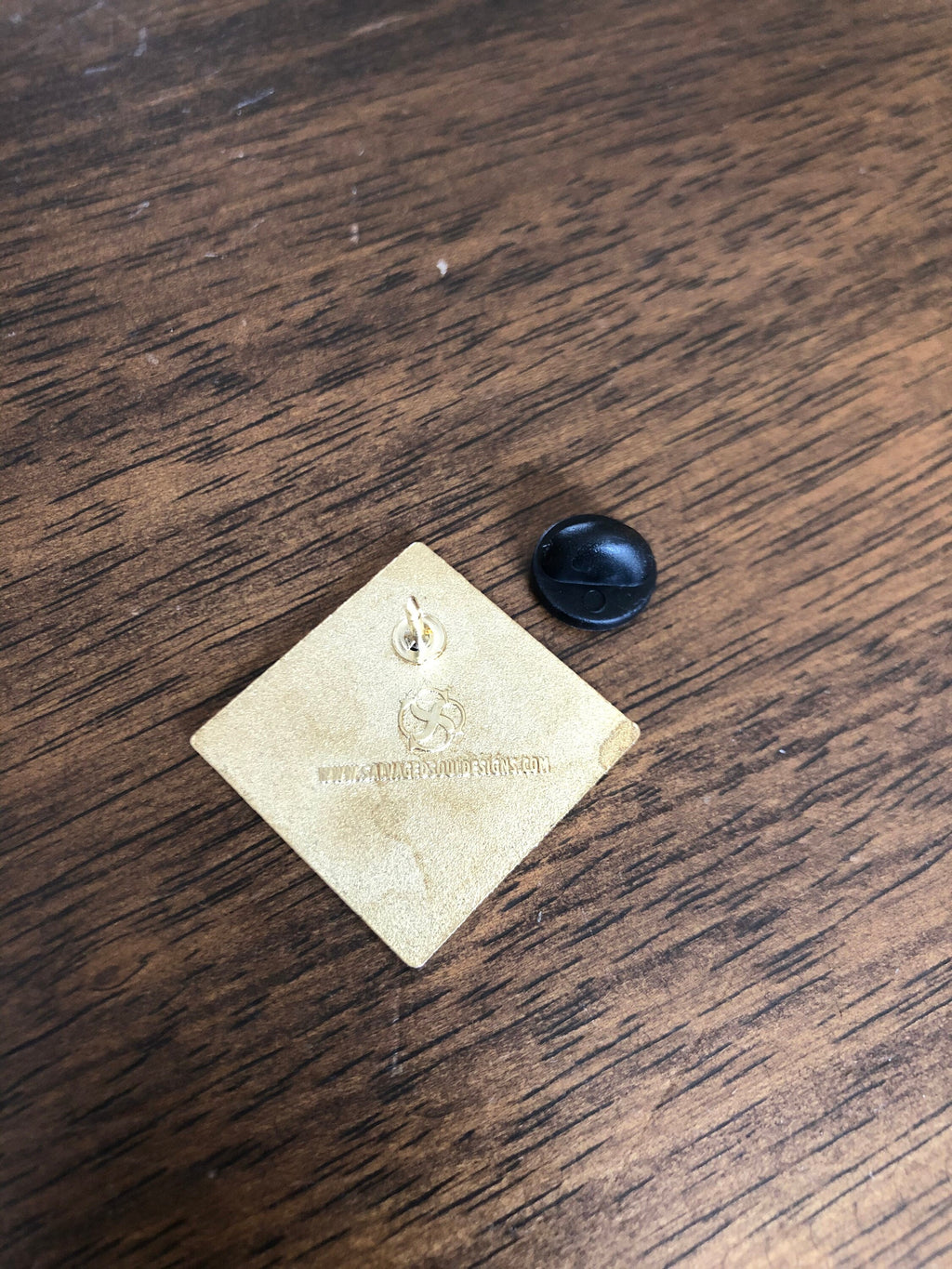 Good Words, Good Thoughts, Good Deeds - Gold, Diamond/Square Lapel Pin