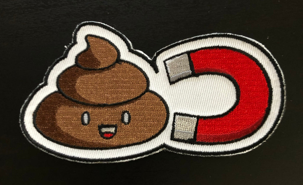 Poop Magnet 4" Wide - Embroidered Patches