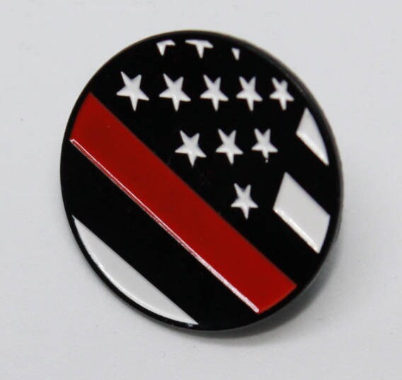 Thin Red Line Flag - Lapel Pin