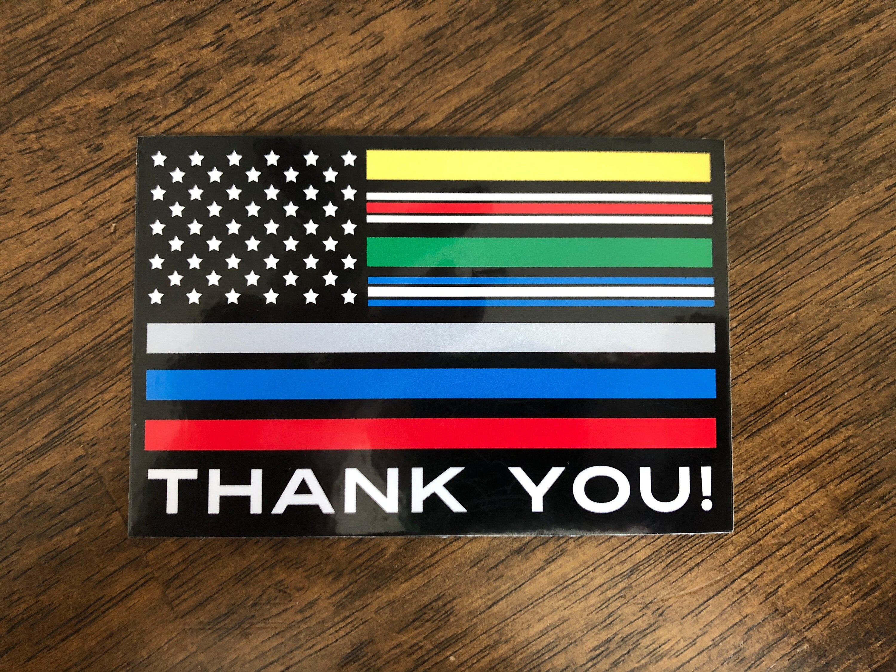 3" x 4.5+" Thank You! First Responder & Medical Car Decal/Sticker