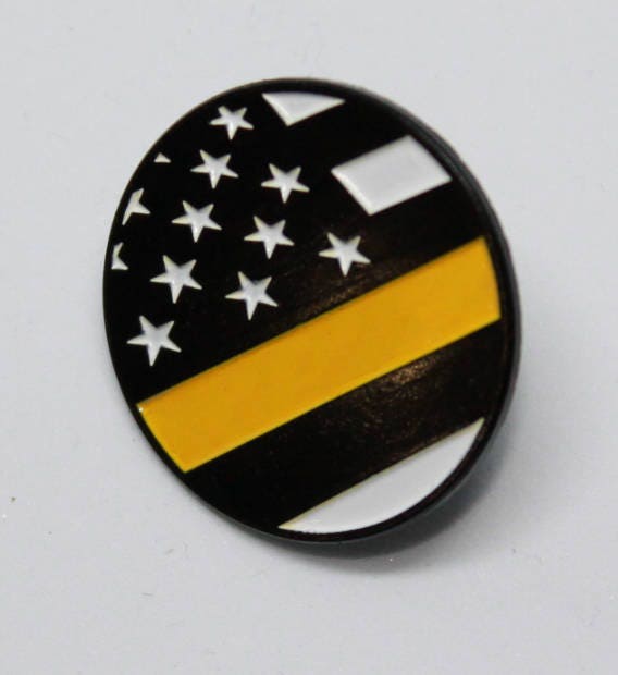 Thin Yellow Line Flag - Lapel Pin