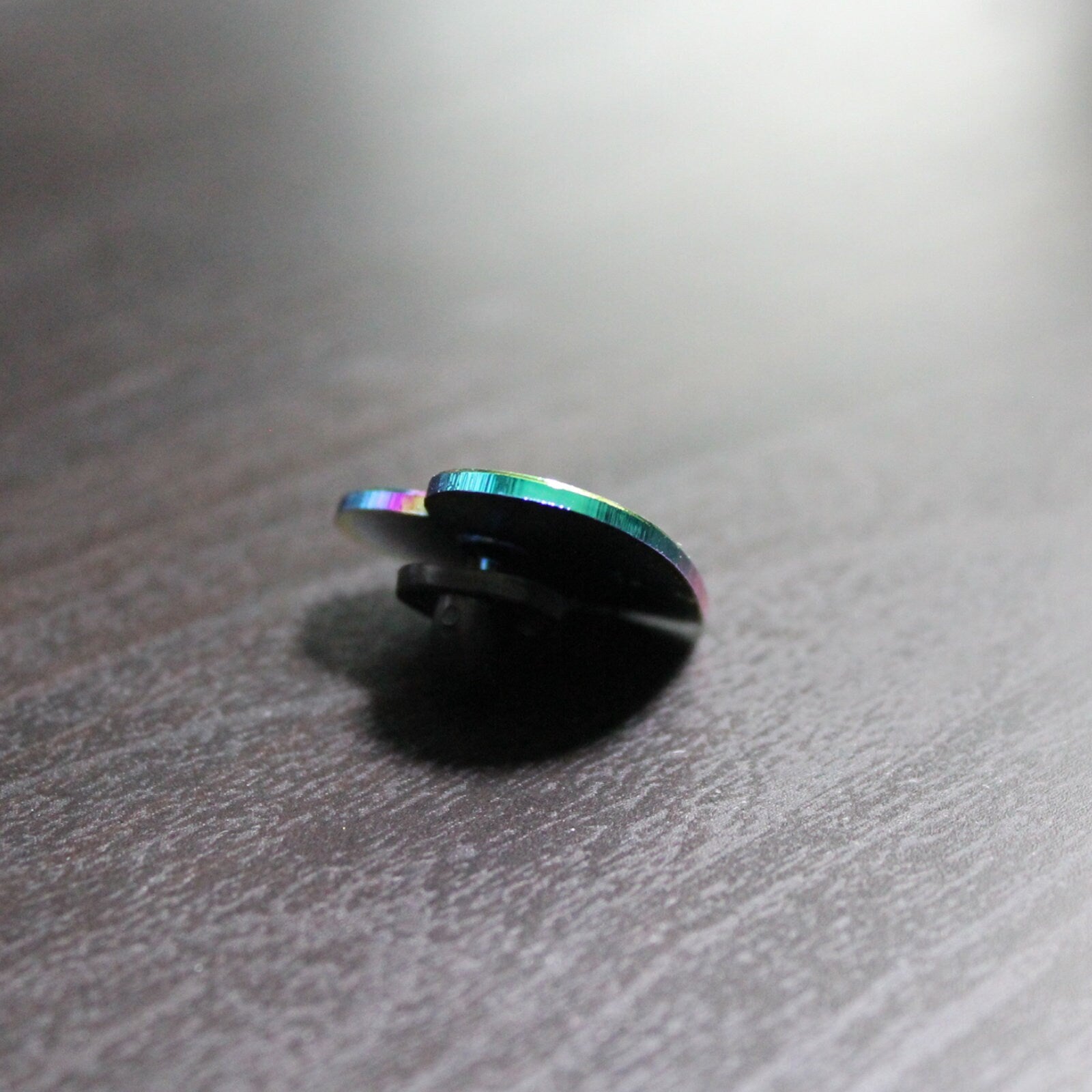 Rainbow Finished Glitter Equality Heart Lapel Pin