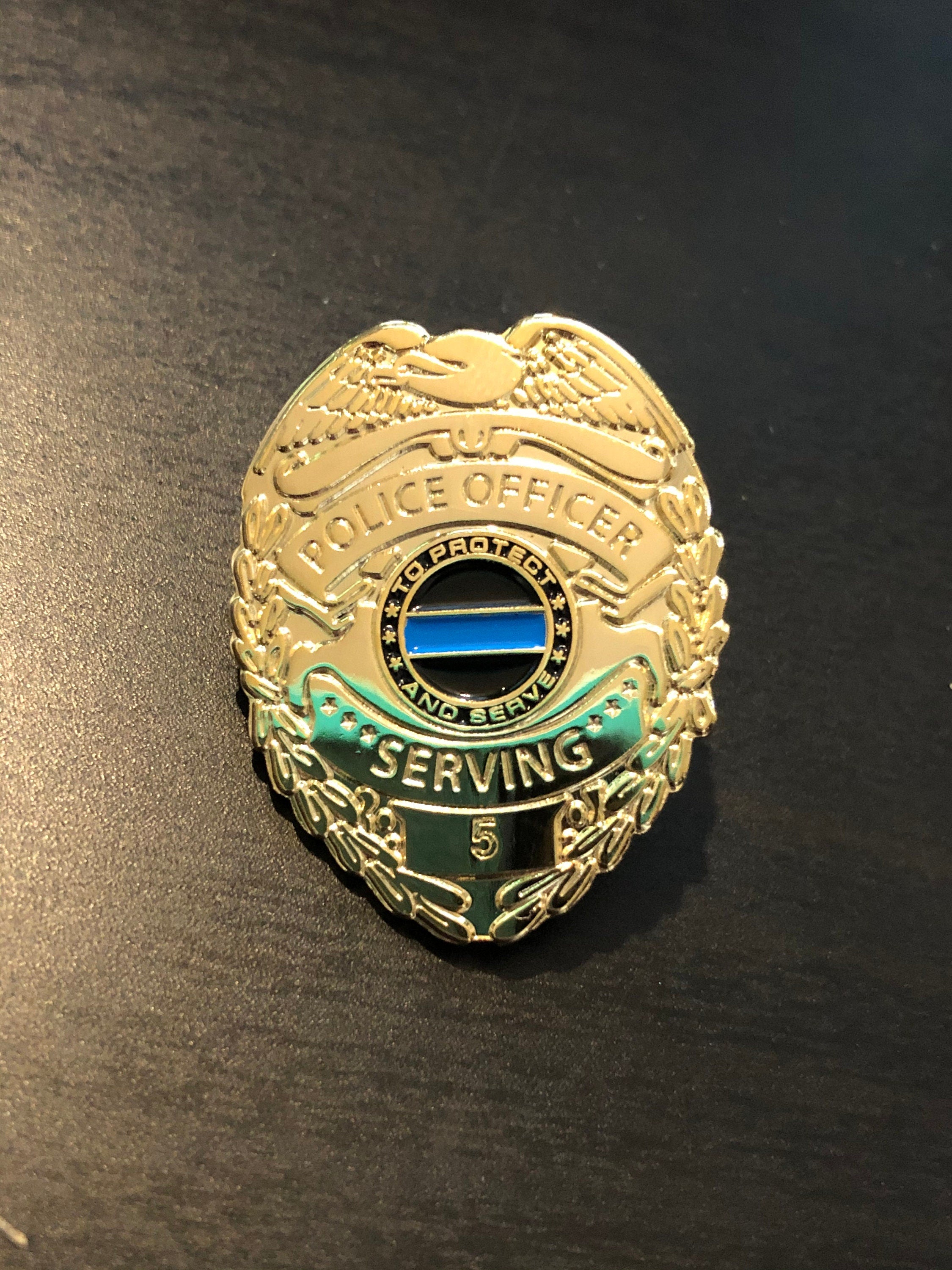 Commemorative Police Pins - Years of Service - Gold Pins