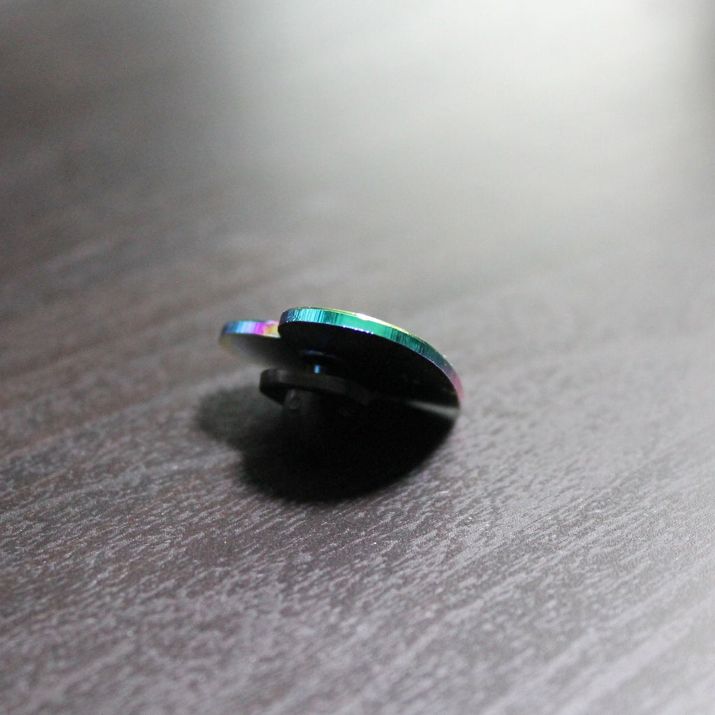 Rainbow Finished Equality Heart Lapel Pin