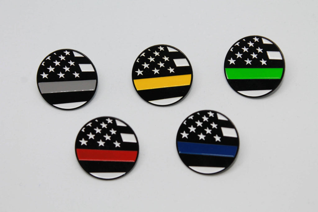 Thin Blue Line Flag - Lapel Pin