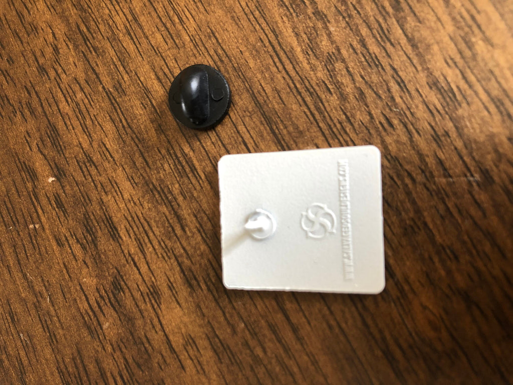 God Don't Like Ugly - White Dyed Lapel Pin